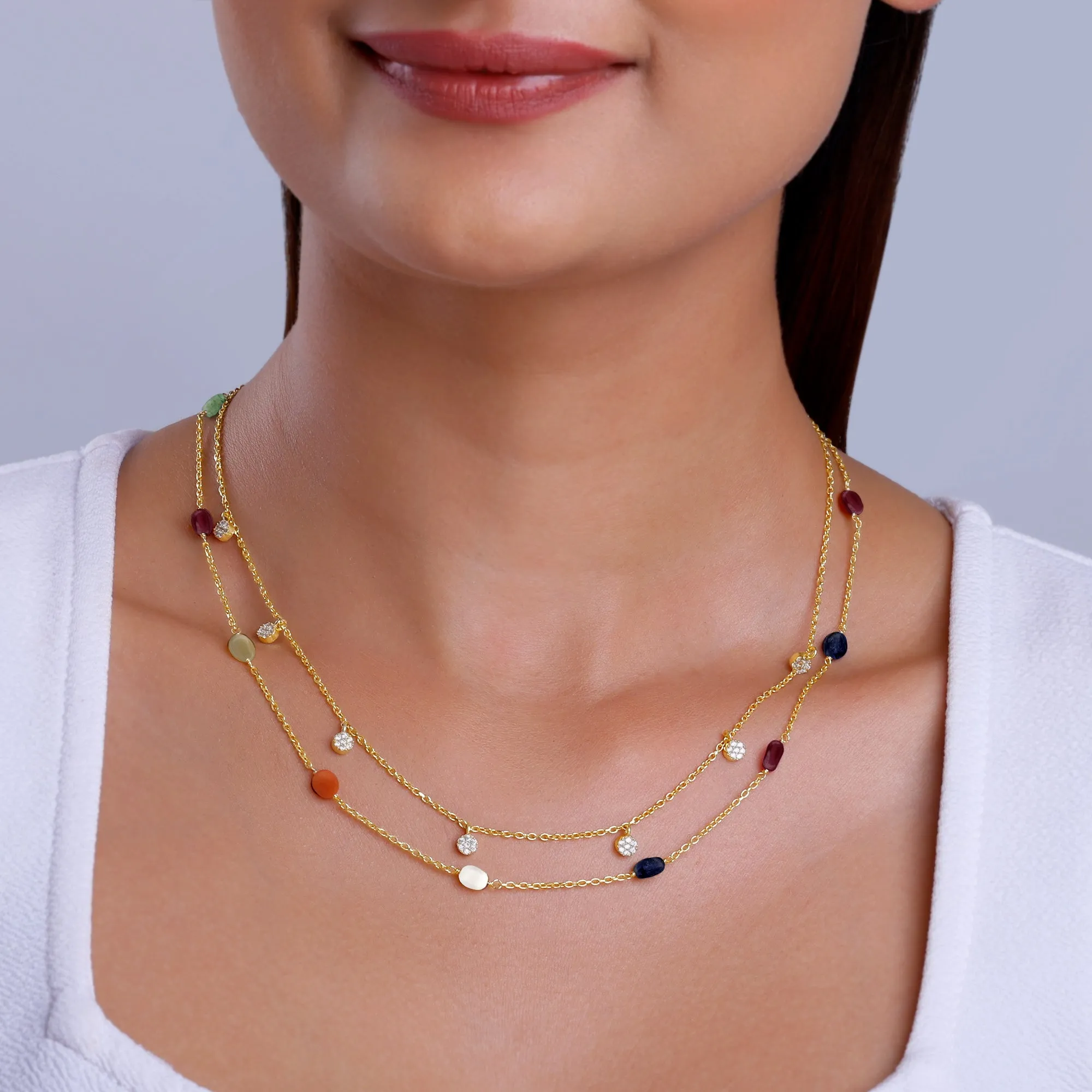 Golden Vivid Beaded Necklace Giva