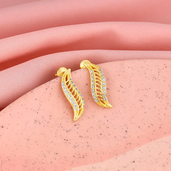 Golden Wavelet Earrings Giva