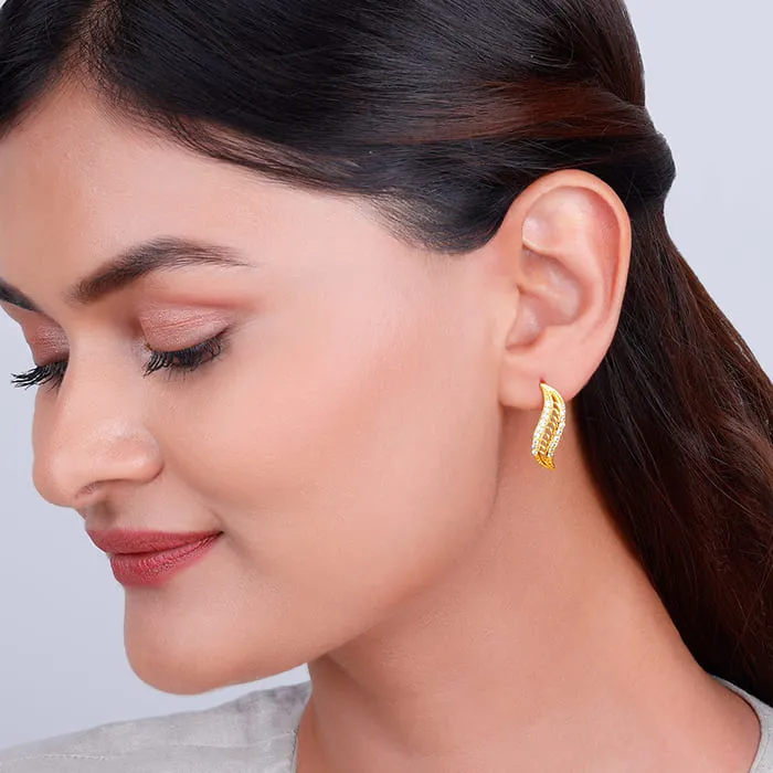 Golden Wavelet Earrings Giva