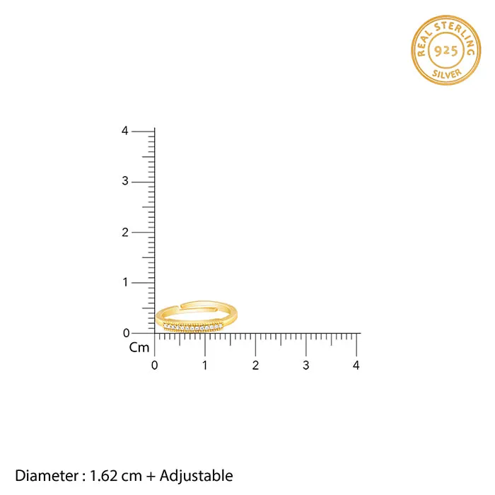 Golden Zircon Bar Ring Giva