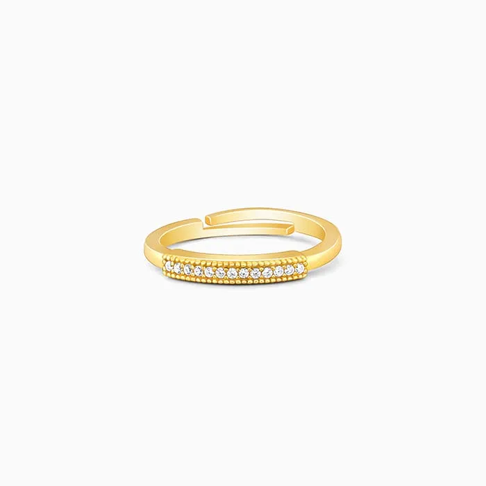 Golden Zircon Bar Ring Giva
