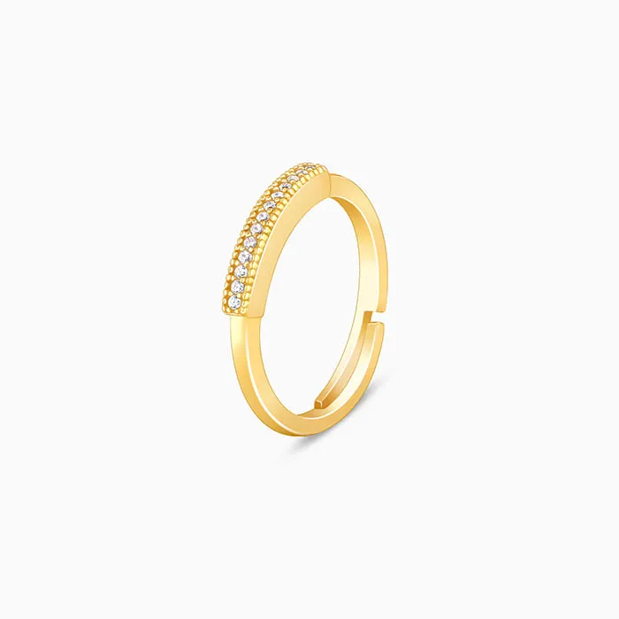 Golden Zircon Bar Ring Giva