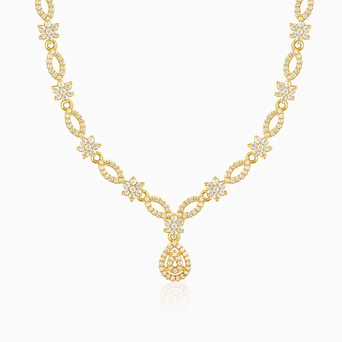 Golden Zircon Shine Elegant Necklace Giva
