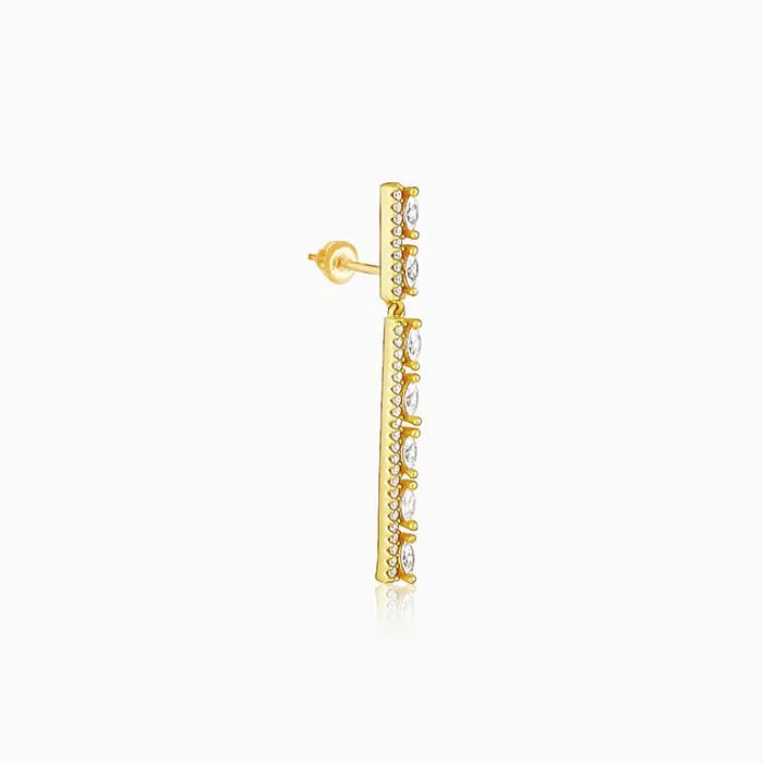 Golden Zircon Straight Earrings Giva