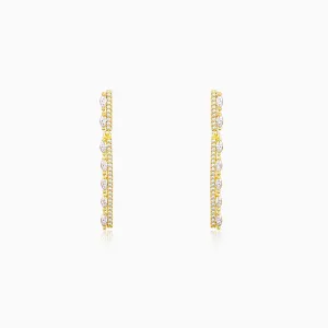 Golden Zircon Straight Earrings Giva