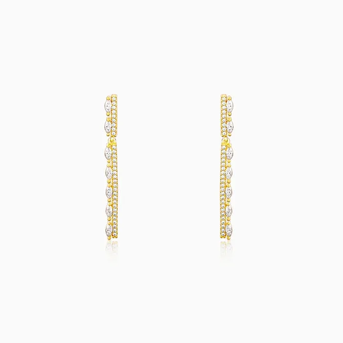 Golden Zircon Straight Earrings Giva