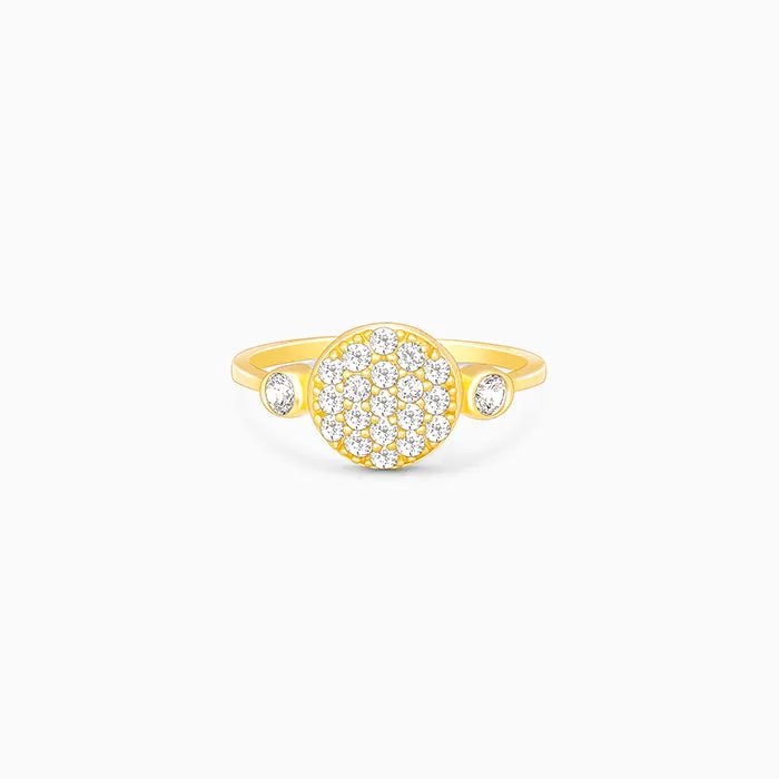 Golden Zirconia Brahma Kamal Ring Giva