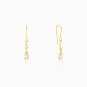 Golden Zirconium Moments Dangler Earrings Giva