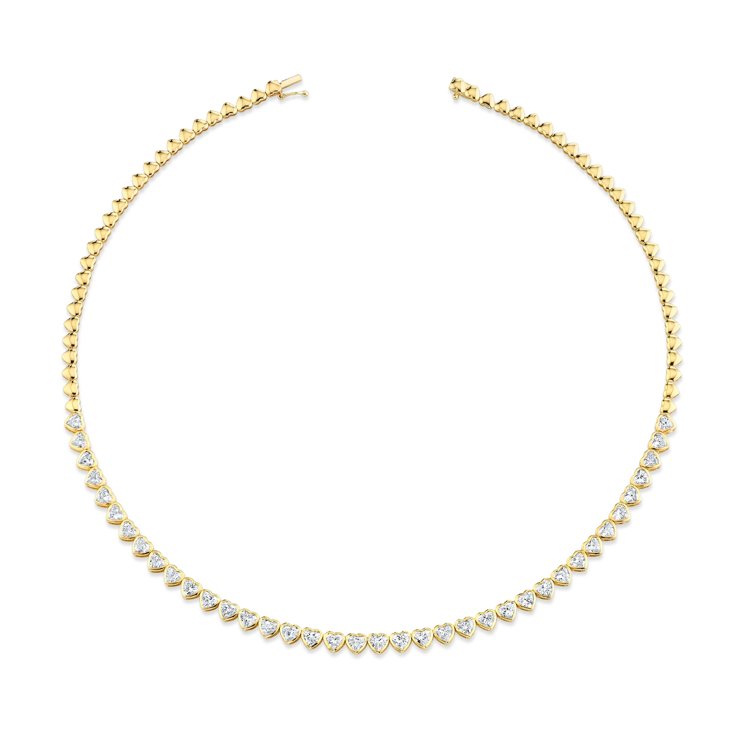 HEART SHAPED BEZEL DIAMOND CHOKER Anita Ko