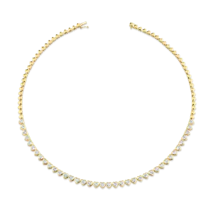 HEART SHAPED BEZEL DIAMOND CHOKER Anita Ko