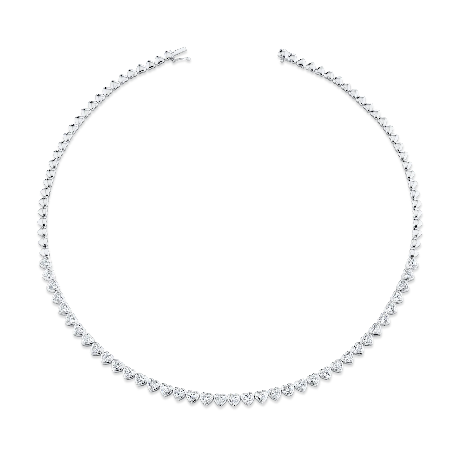 HEART SHAPED BEZEL DIAMOND CHOKER Anita Ko