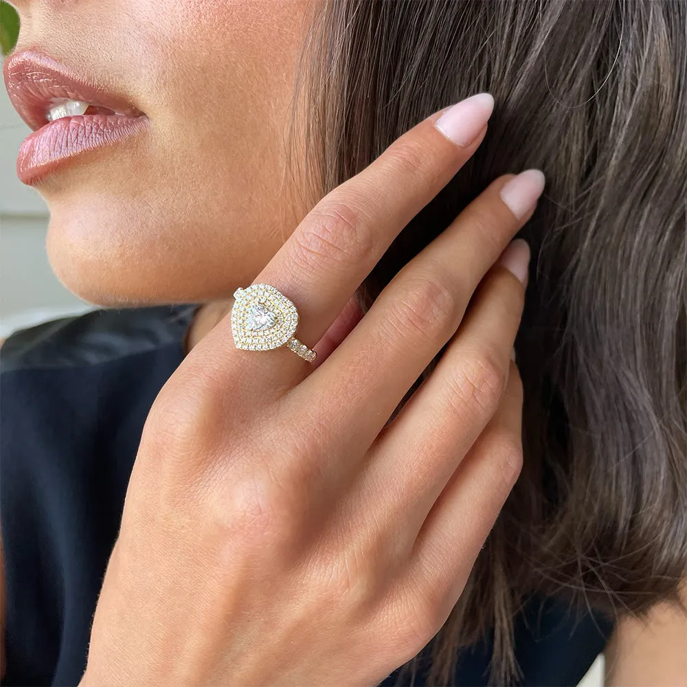 HEART SHAPED DIAMOND LOULOU LOCKET RING Anita Ko