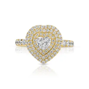 HEART SHAPED DIAMOND LOULOU LOCKET RING Anita Ko