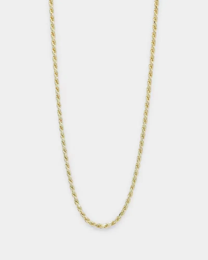 House Of Auric Rope 2mm 24" Chain 18k Gold Vermeil