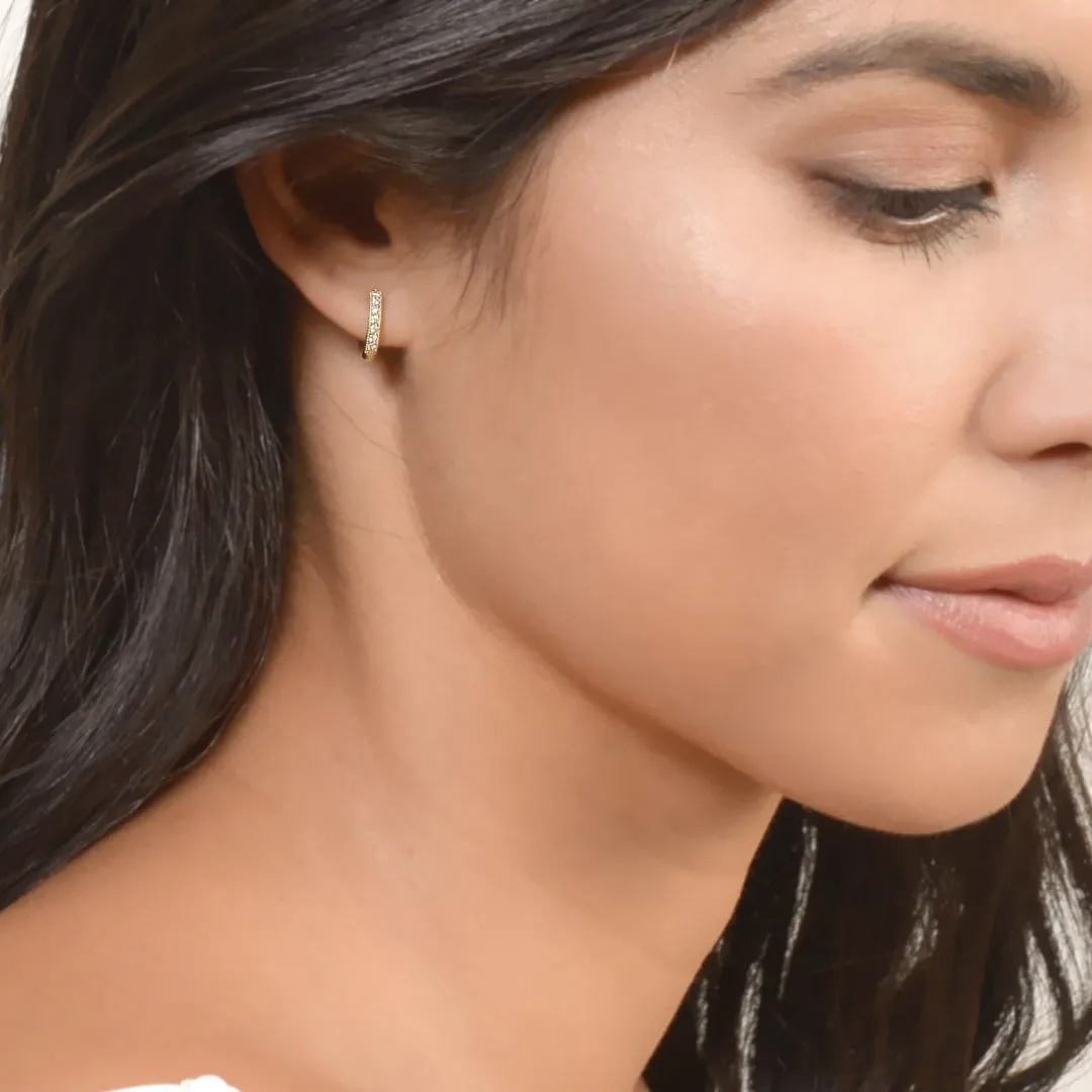 Jude Frances Diamond Huggie Hoop Earrings Croghans