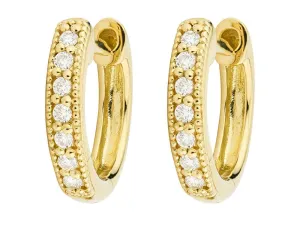 Jude Frances Diamond Huggie Hoop Earrings Croghans