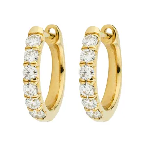 Jude Frances Diamond Pav Hoop Earrings Croghans