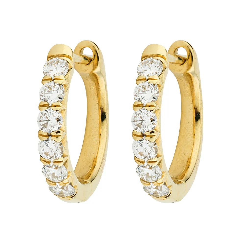 Jude Frances Diamond Pav Hoop Earrings Croghans