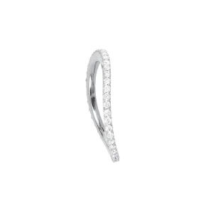 Love Bands Curved 18K Whitegold Ring w. Diamonds