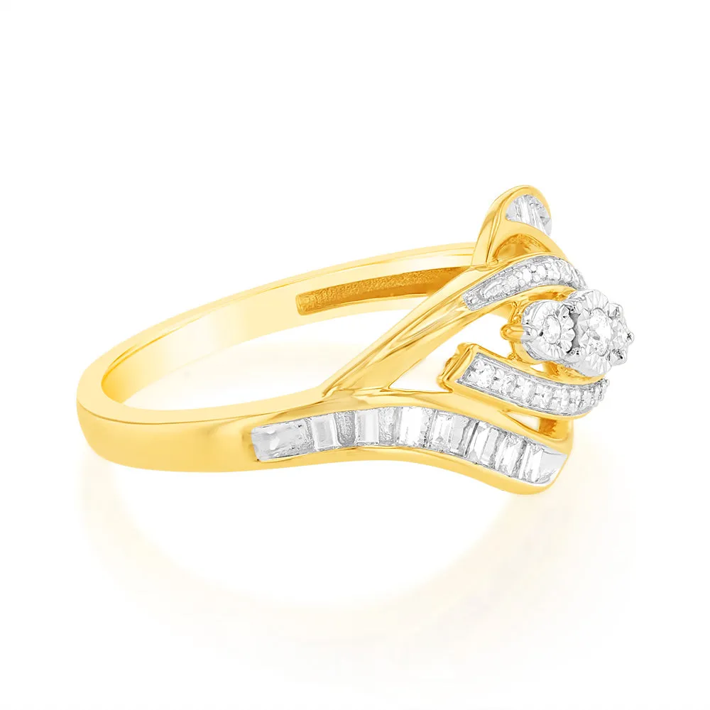 Luminesce Lab Grown 0.18Ct Diamond Ring in 9ct Yellow Gold Shiels