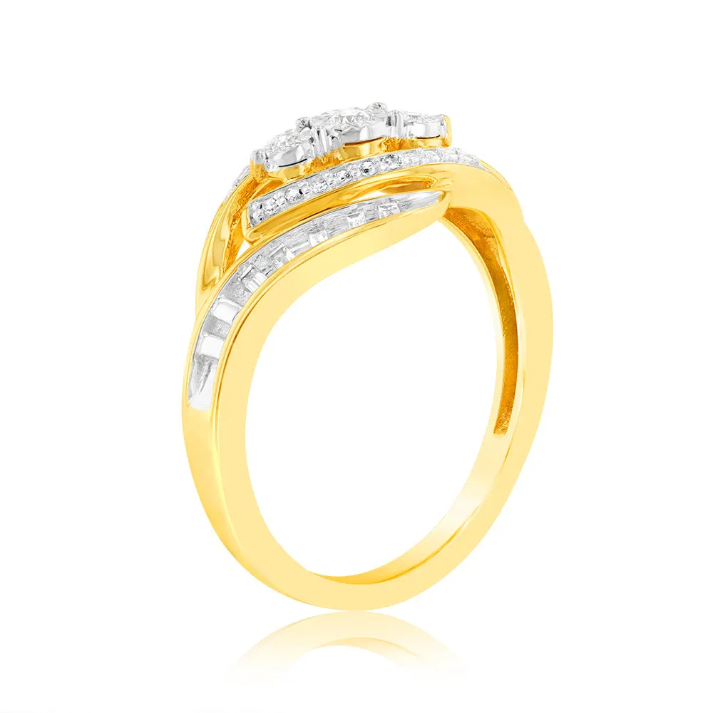 Luminesce Lab Grown 0.18Ct Diamond Ring in 9ct Yellow Gold Shiels
