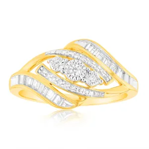 Luminesce Lab Grown 0.18Ct Diamond Ring in 9ct Yellow Gold Shiels