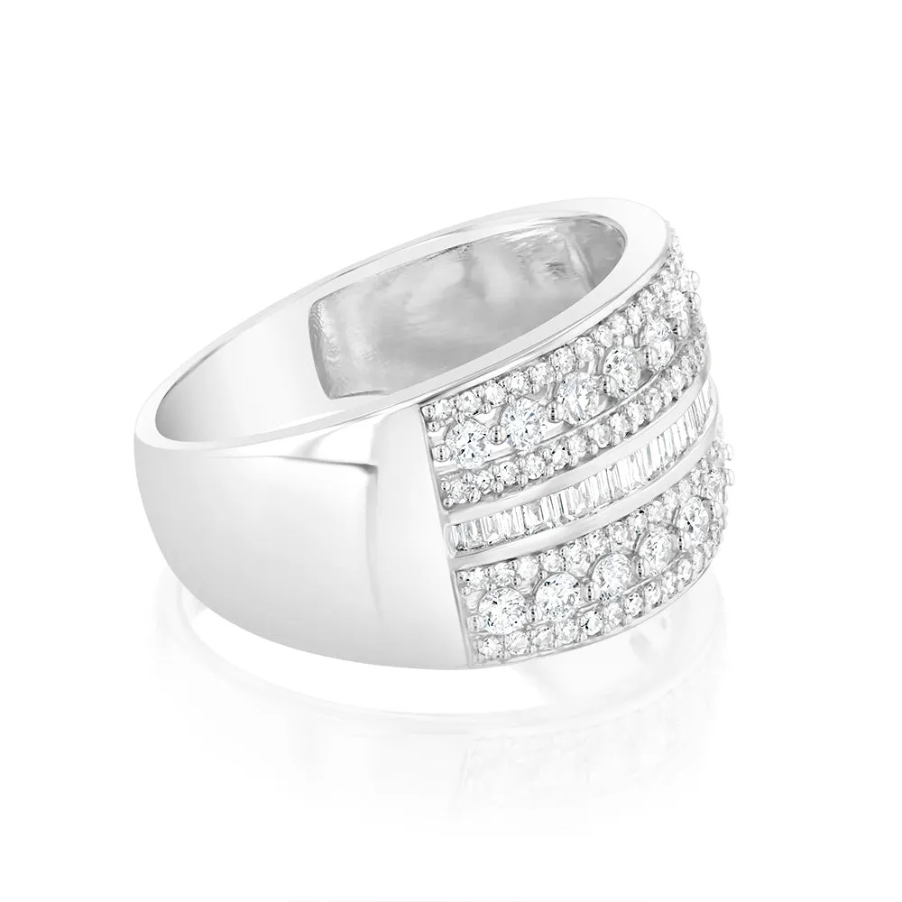 Luminesce Lab Grown 1 Carat Diamond Cluster Ring in Sterling Silver Shiels