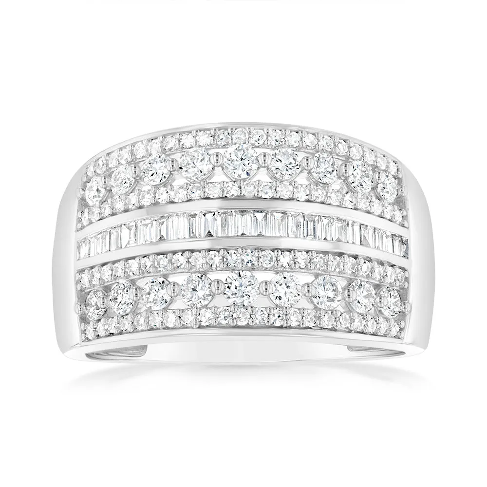 Luminesce Lab Grown 1 Carat Diamond Cluster Ring in Sterling Silver Shiels