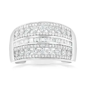 Luminesce Lab Grown 1 Carat Diamond Cluster Ring in Sterling Silver Shiels