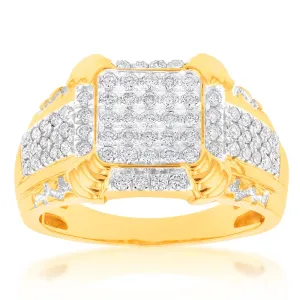 Luminesce Lab Grown 1 Carat Diamond Gents Ring in 9ct Yellow Gold Shiels