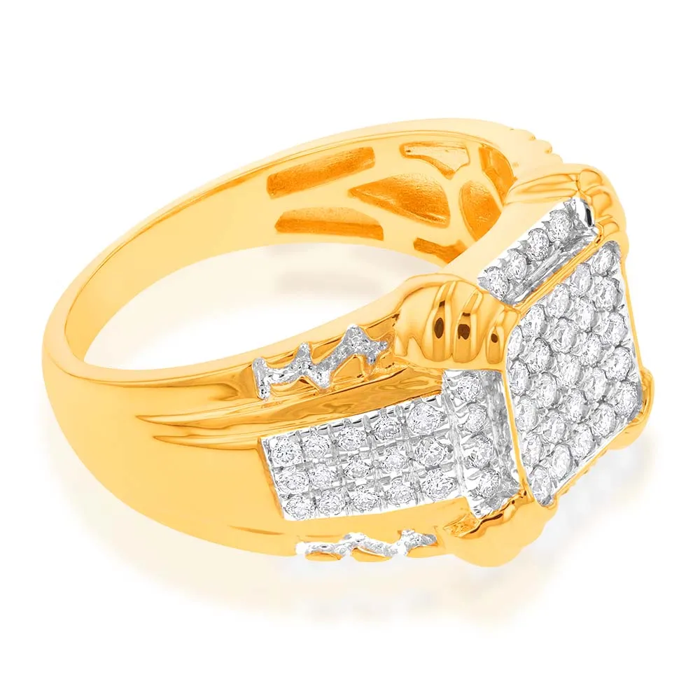 Luminesce Lab Grown 1 Carat Diamond Gents Ring in 9ct Yellow Gold Shiels