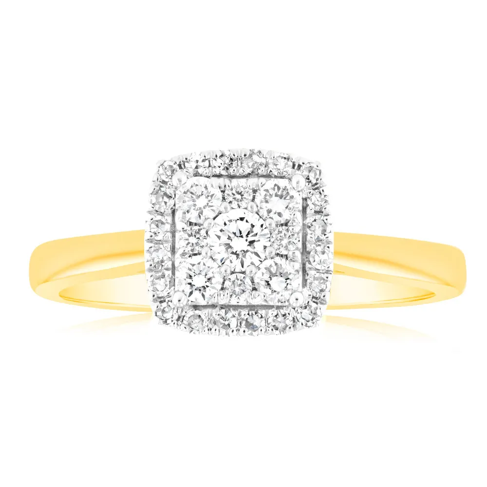 Luminesce Lab Grown 1/3 Carat Diamond Ring in 9ct Yellow Gold Shiels