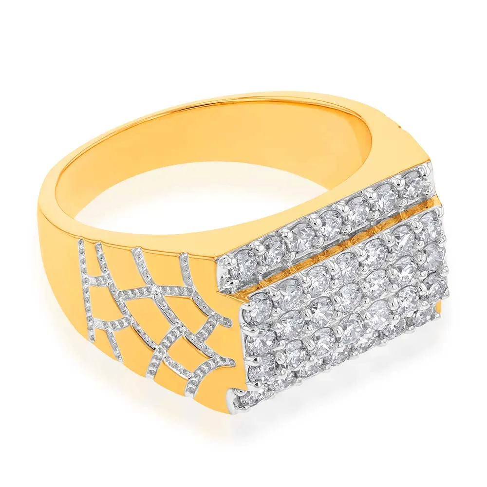 Luminesce Lab Grown 1.50 Carat Diamond Gents Ring in 9ct Yellow Gold Shiels