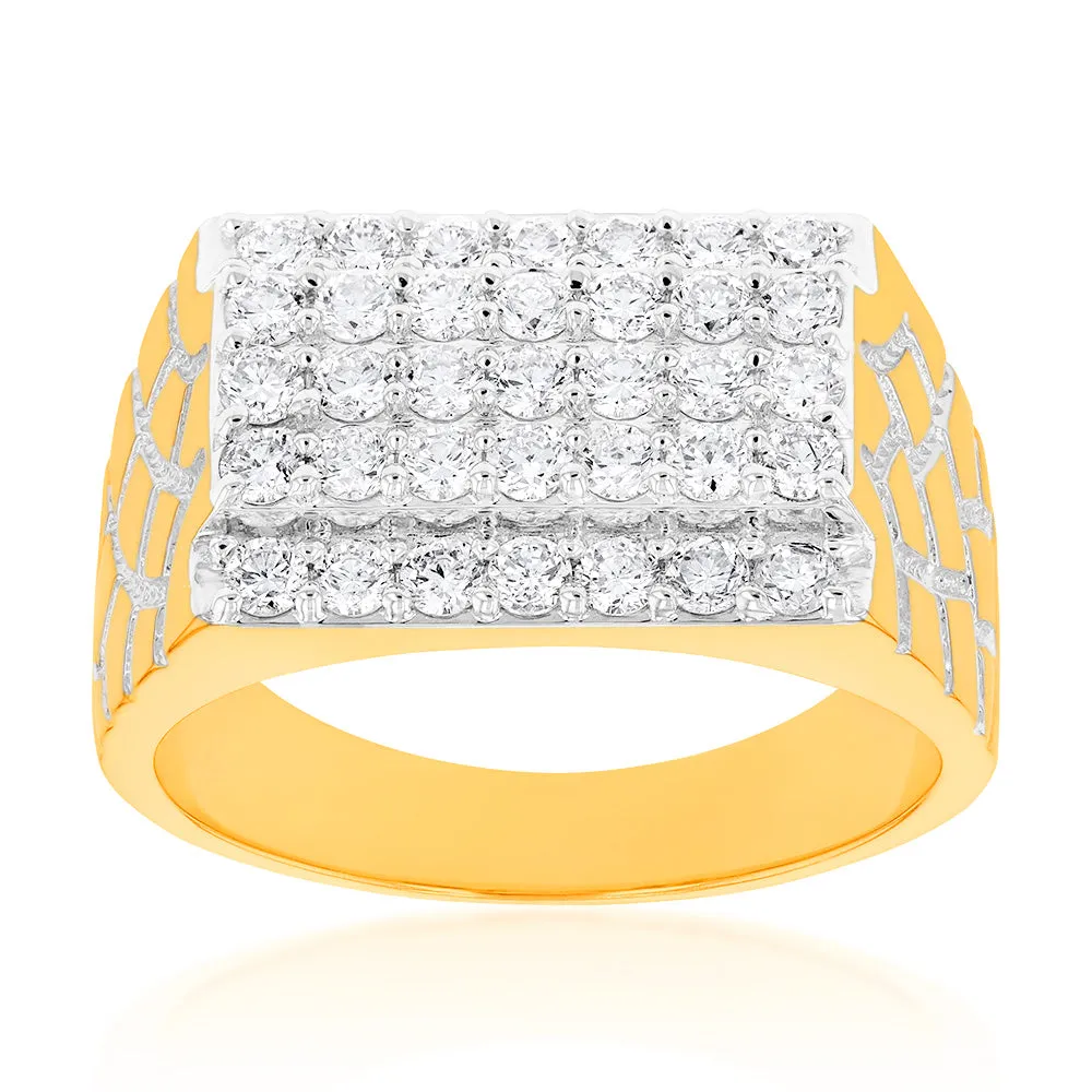 Luminesce Lab Grown 1.50 Carat Diamond Gents Ring in 9ct Yellow Gold Shiels