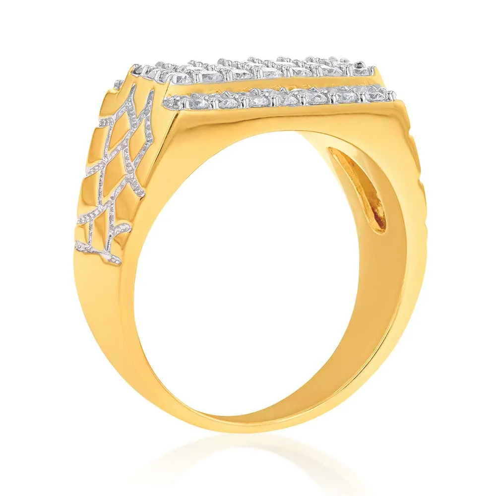 Luminesce Lab Grown 1.50 Carat Diamond Gents Ring in 9ct Yellow Gold Shiels