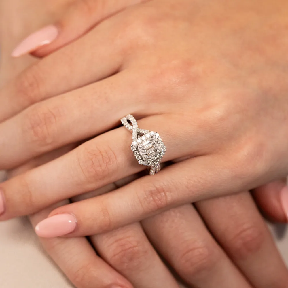 Luminesce Lab Grown 18ct White Gold 1 Carat Diamond Engagement Ring Shiels