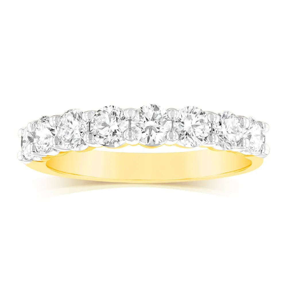 Luminesce Lab Grown 18ct Yellow Gold 1 Carat Diamond Eternity Ring Shiels