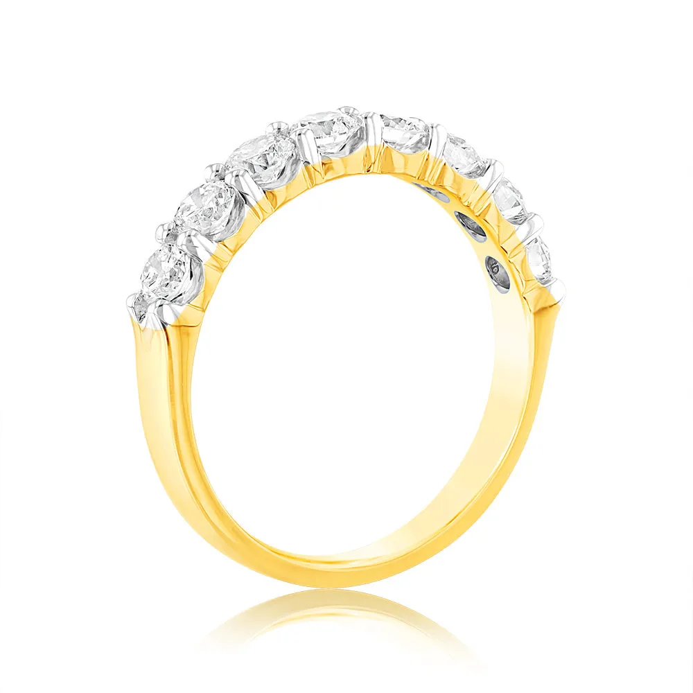 Luminesce Lab Grown 18ct Yellow Gold 1 Carat Diamond Eternity Ring Shiels