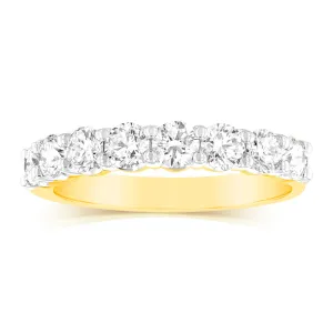 Luminesce Lab Grown 18ct Yellow Gold 1 Carat Diamond Eternity Ring Shiels
