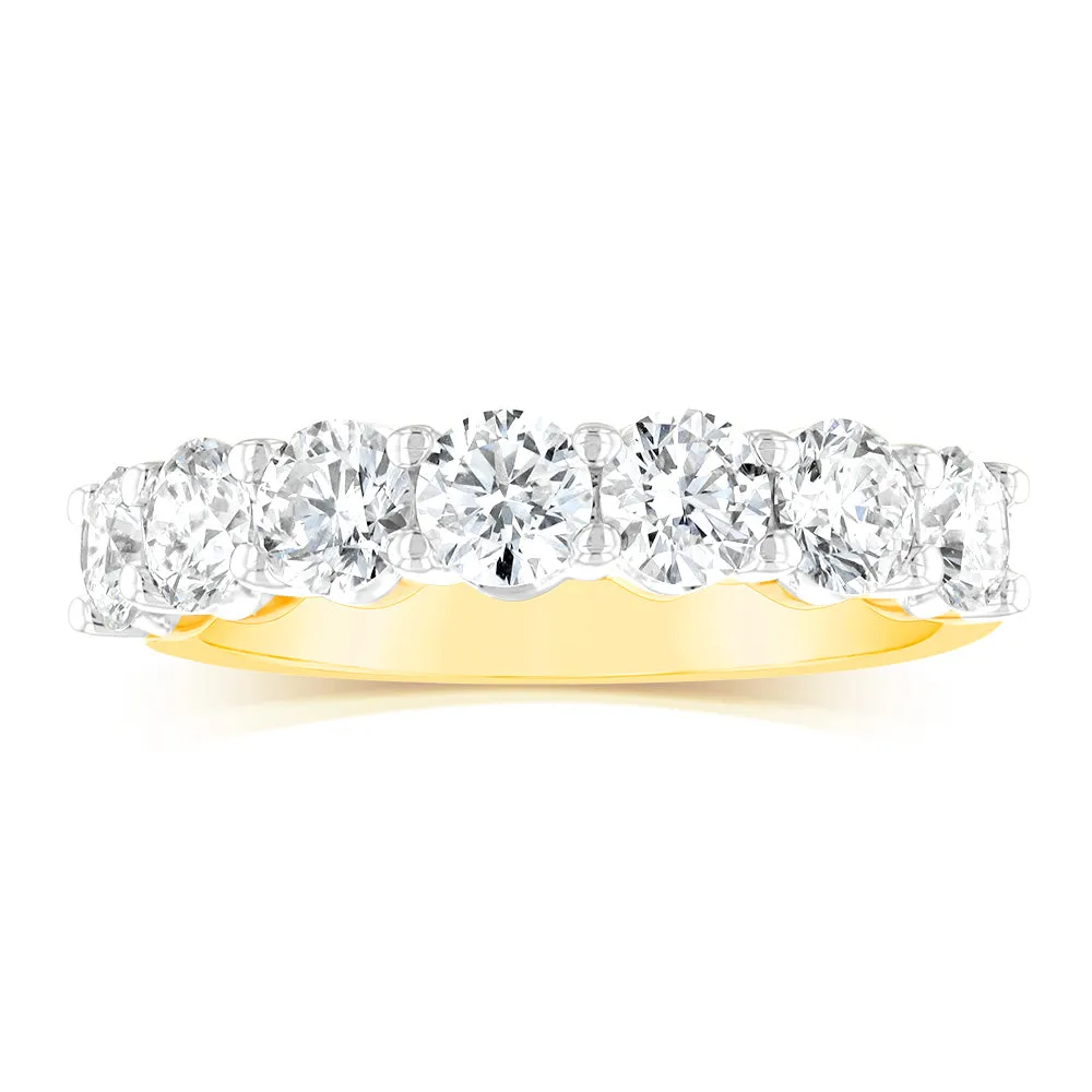 Luminesce Lab Grown 18ct Yellow Gold 1.50 Carat Diamond Eternity Ring Shiels