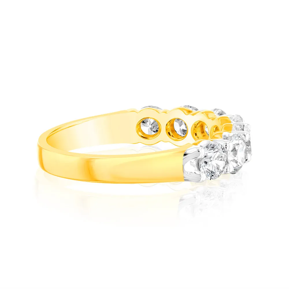 Luminesce Lab Grown 18ct Yellow Gold 1.50 Carat Diamond Eternity Ring Shiels