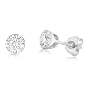 Luminesce Lab Grown 9ct White Gold 1 Carat Diamond Stud Earrings Shiels