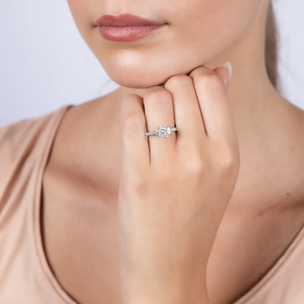Luminesce Lab Grown 9ct White Gold 3/4 Carat Diamond Ring Shiels