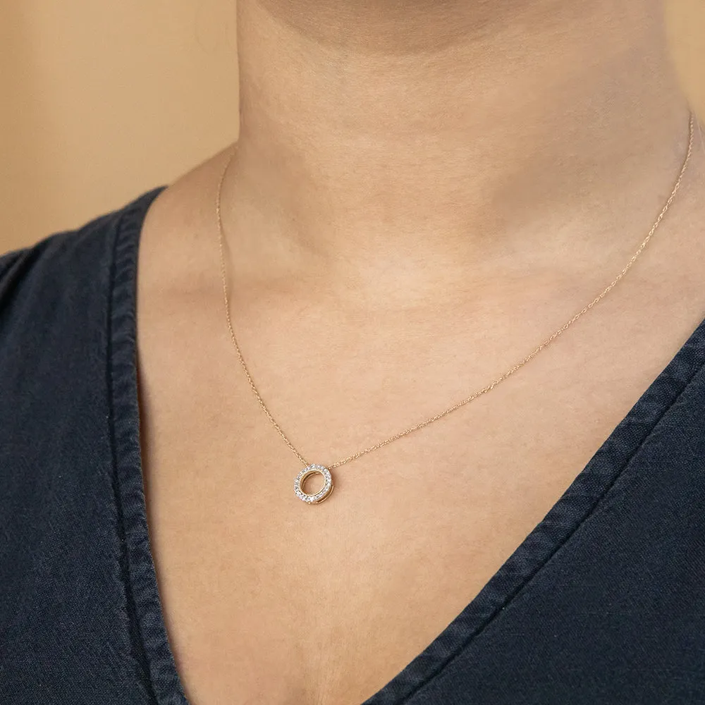 Luminesce Lab Grown 9ct Yellow Gold 0.10 Carat Diamond Circle of Life Pendant Shiels