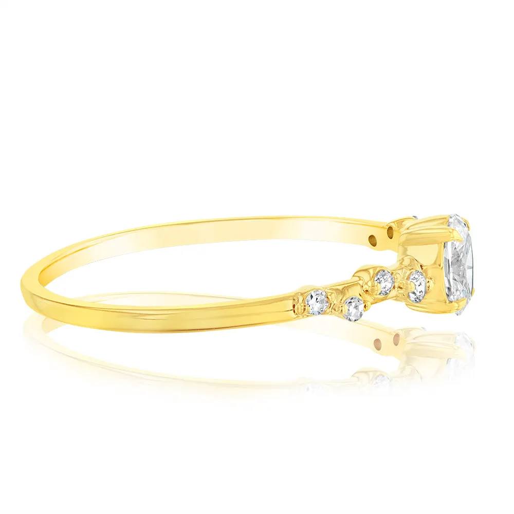 Luminesce Lab Grown 9ct Yellow Gold 0.30 Carat Diamond Solitaire Fancy Ring Shiels