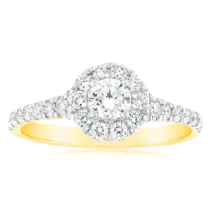 Luminesce Lab Grown 9ct Yellow Gold 0.75 Carat Diamond Solitaire Fancy Ring Shiels