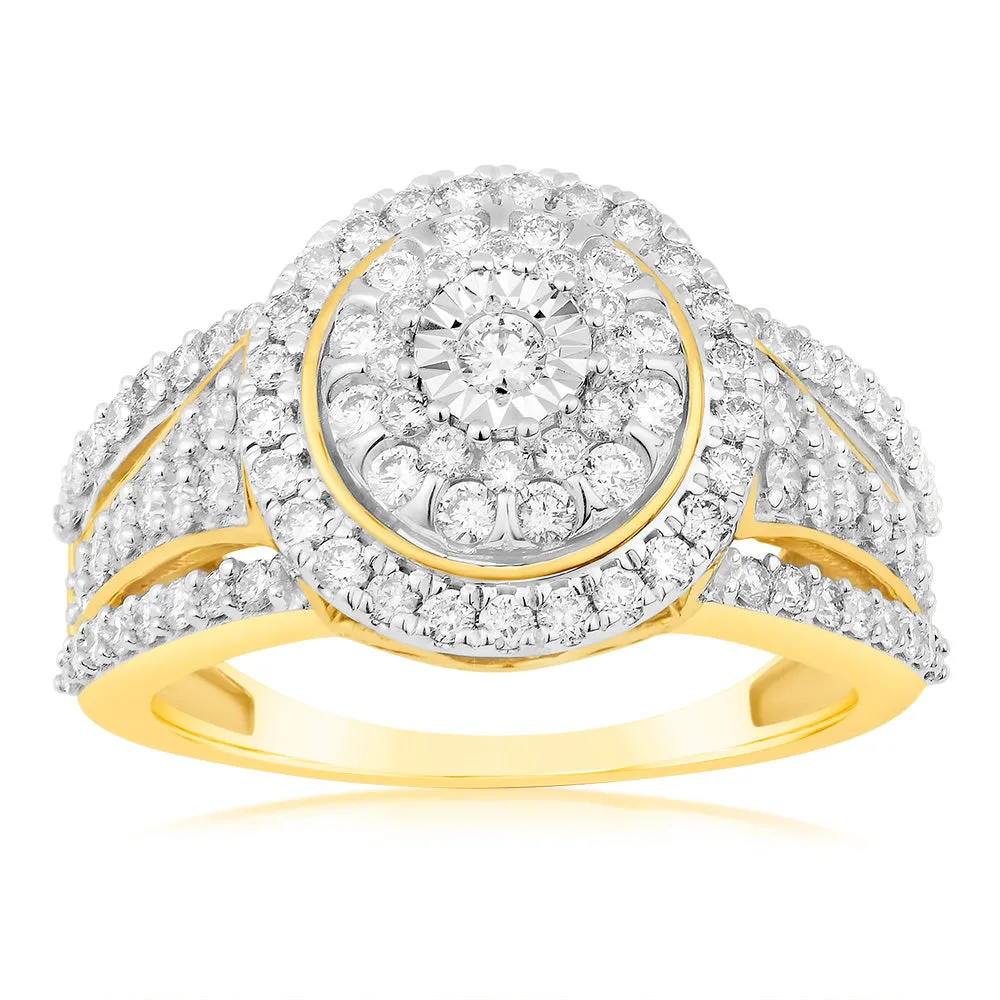 Luminesce Lab Grown 9ct Yellow Gold 1 Carat Diamond Dress Ring Shiels