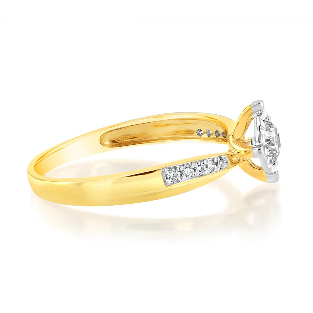 Luminesce Lab Grown 9ct Yellow Gold 1/2 Carat Diamond Ring Shiels