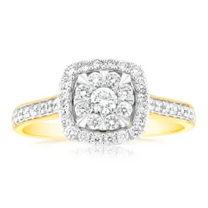 Luminesce Lab Grown 9ct Yellow Gold 1/2 Carat Diamond Ring Shiels