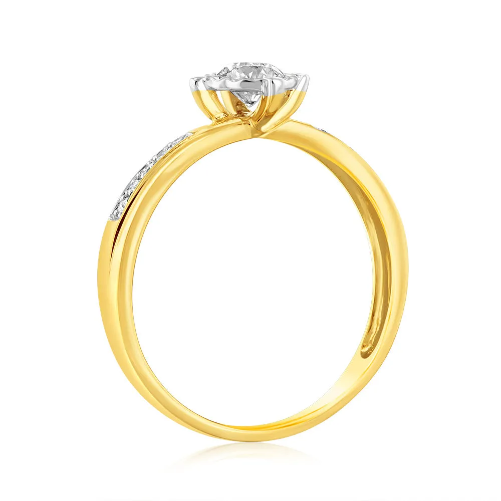 Luminesce Lab Grown 9ct Yellow Gold 1/2 Carat Diamond Ring Shiels